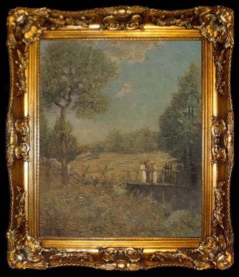 framed  Alden J Weir The Fishing Party, ta009-2